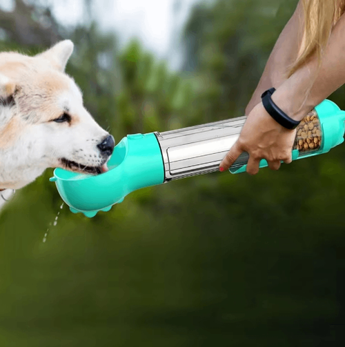 Botella de Agua y Comedero  para Perros