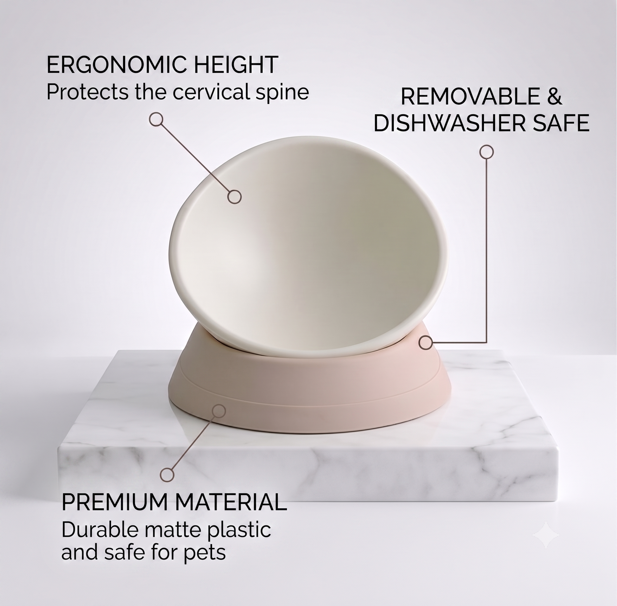 Ergonomic Tilted Cat Feeder