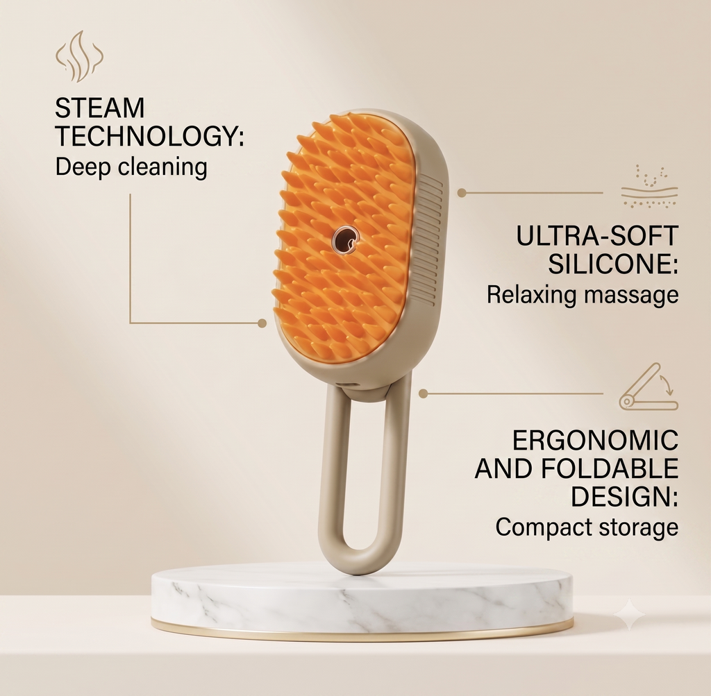 3-in-1 Electric Pet Brush with Nano-Spray