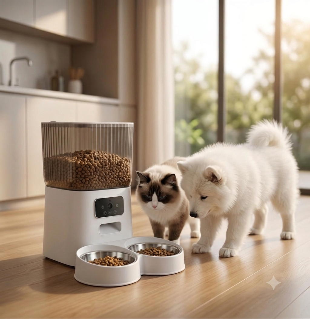 Smart Automatic Pet Feeder 5L with Camera and Voice — Comfort and Connection for your pet